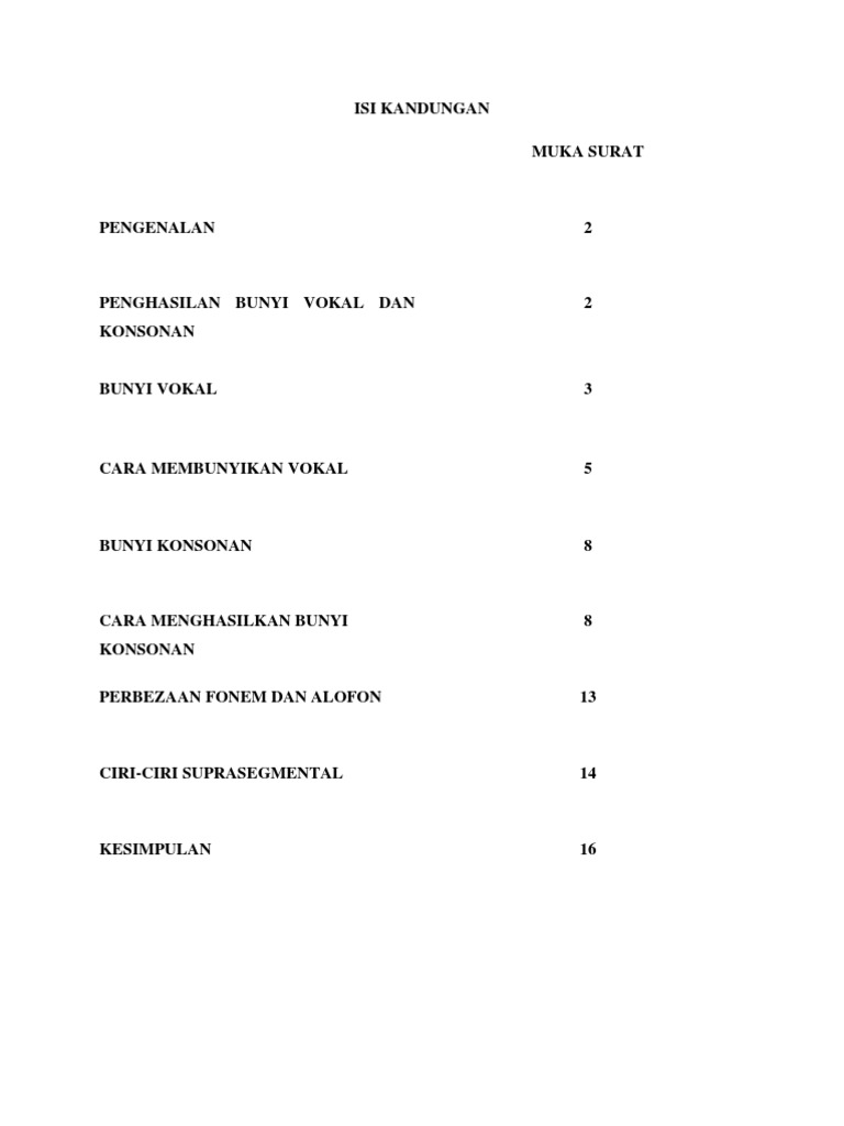 Vokal Dan Konsonan | PDF