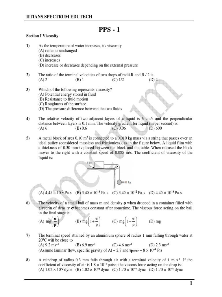 PPS - POM Surface Tension & Viscocity | PDF | Viscosity | Surface Tension