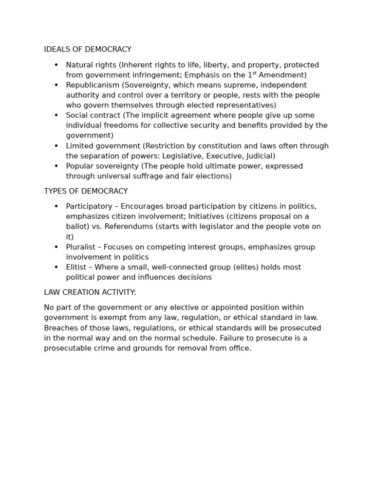 Democracy Notes | PDF