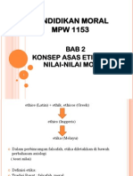 MPW 1153 BAB 2 KONSEP ASAS ETIKA DAN NILAI-MORAL