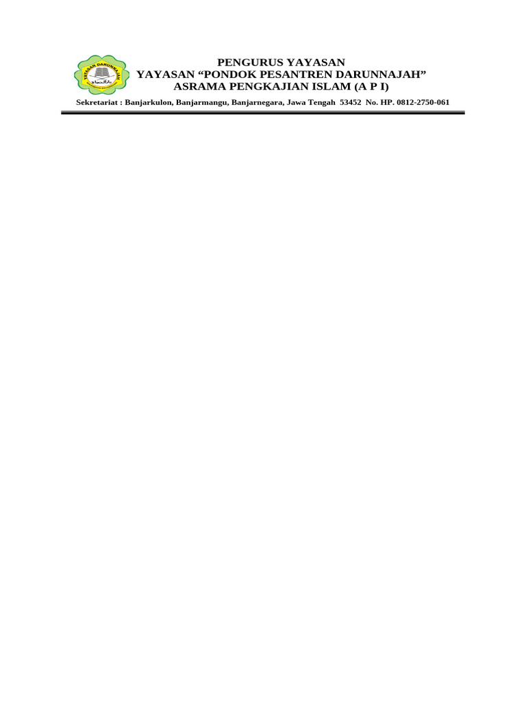 Kop Surat Yayasan | PDF