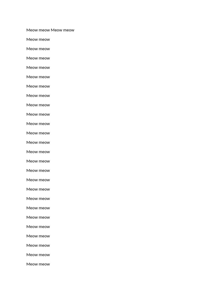 Meow Meow Meow Meo1 | PDF