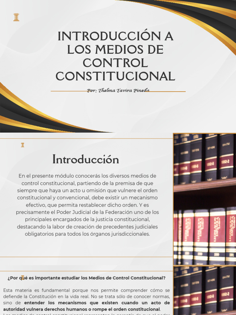Medios de Control Constitucional | PDF | Caso de ley | Constitución