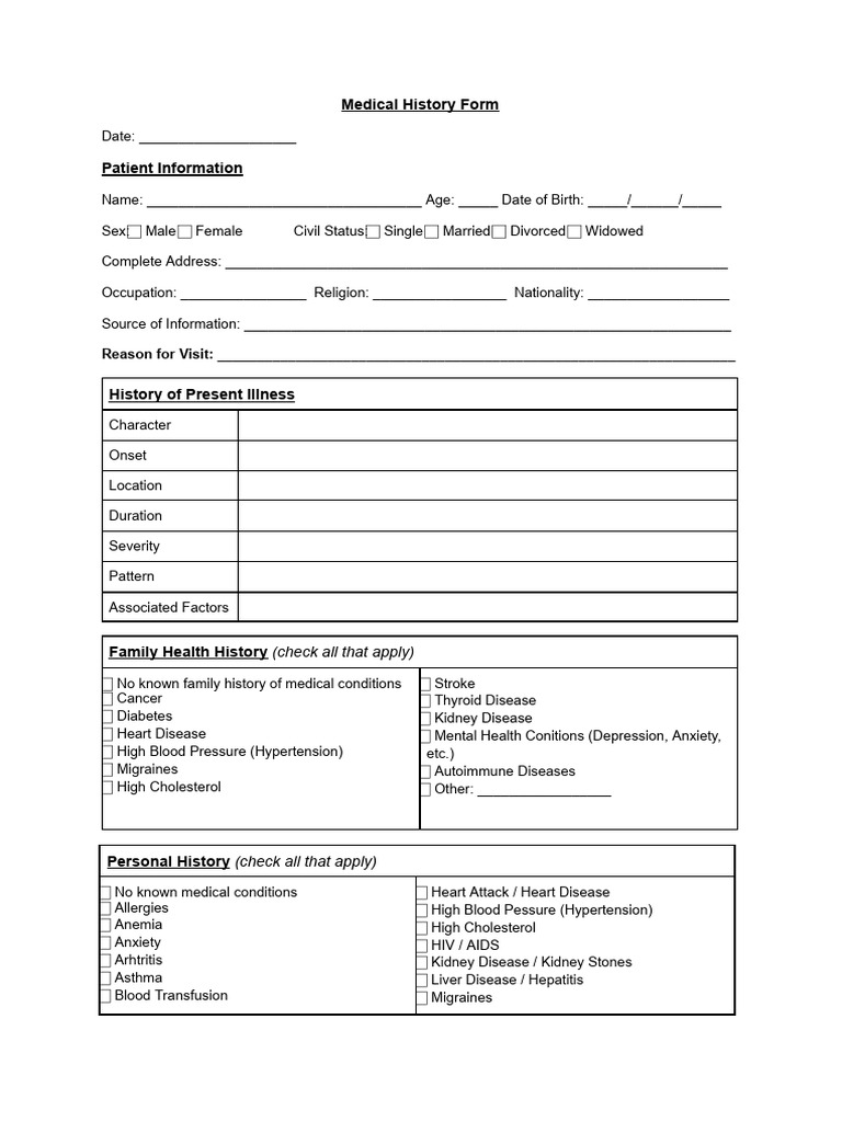 HHT Form | PDF | Cardiovascular Diseases | Diabetes