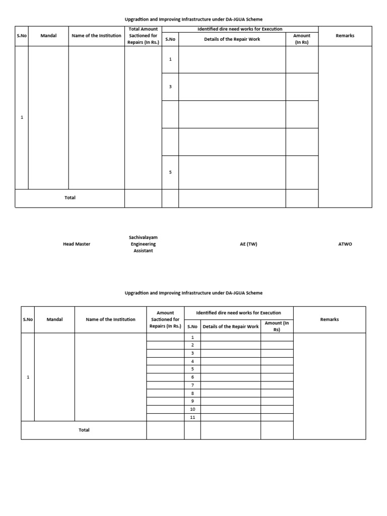 Infrastructure Format 1 | PDF