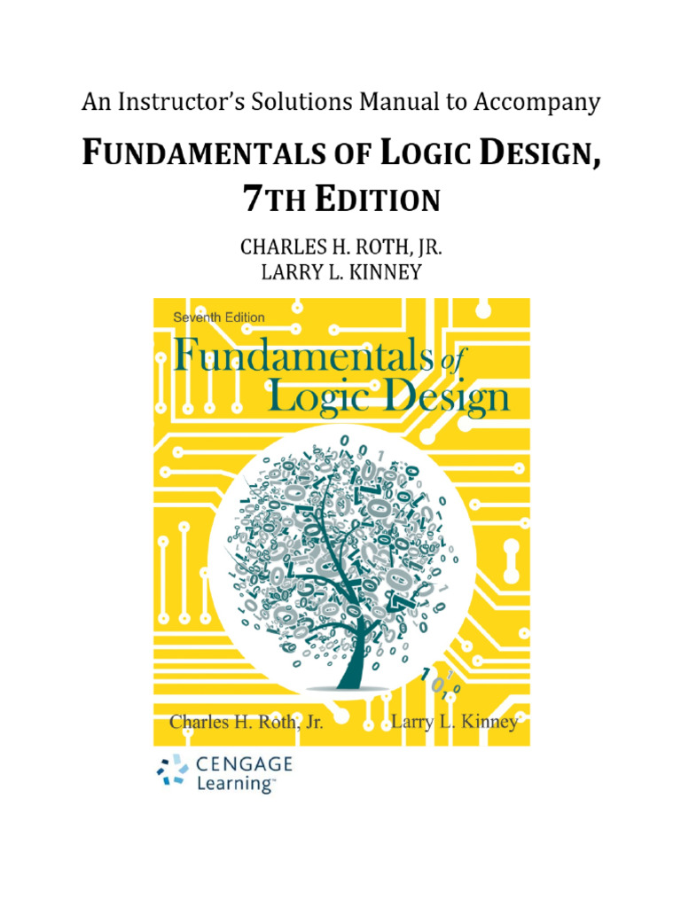 Logic Design Solutions Manual | PDF