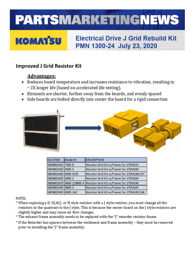 PMN1300-24-Improved J Grid Resistor Kit | PDF