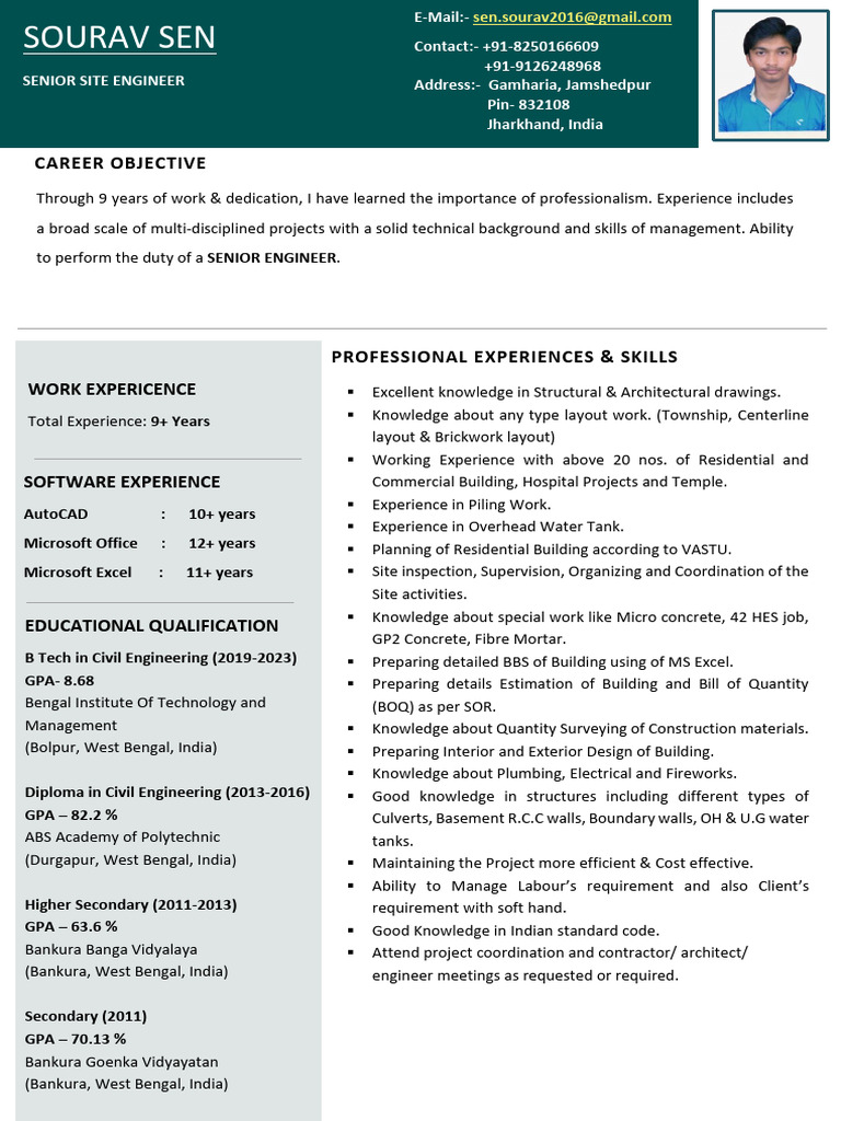 Sourav Sen CV | PDF