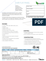 Maxlite LED Flat Panel Datasheet MLFP14E6035 6050 PDF