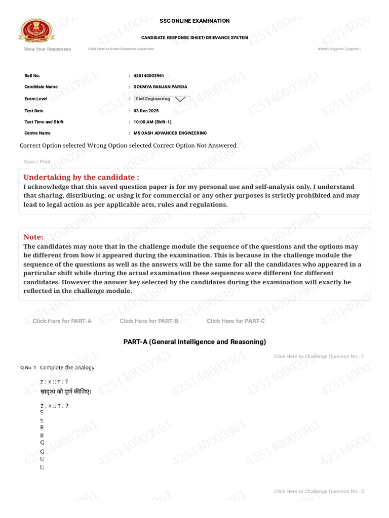 SSC Part A | PDF | Tests | Evaluation Methods