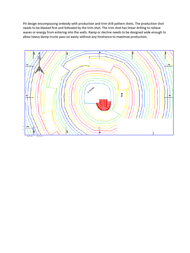 Pit Design Showing Drill Patterns, Mining is JOY | PDF