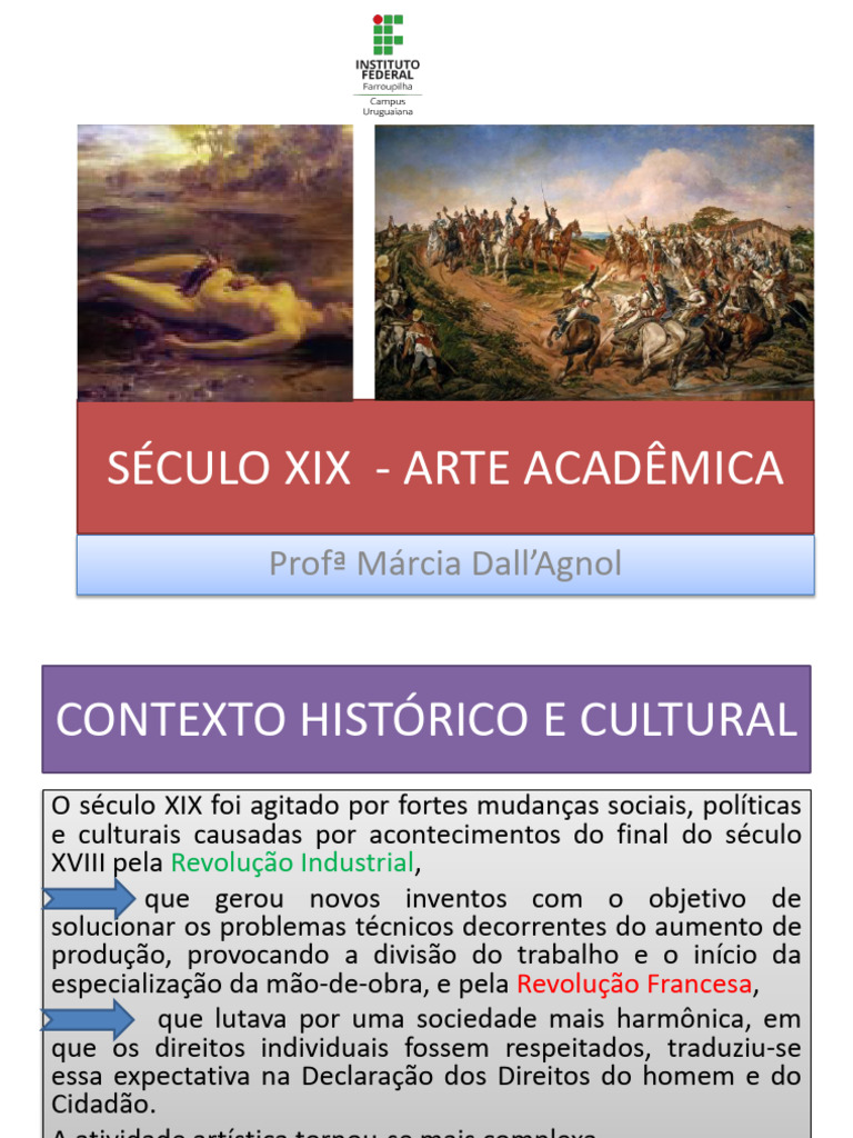 Seculo Xix - Arte Academica | PDF | Realismo (artes) | Romantismo