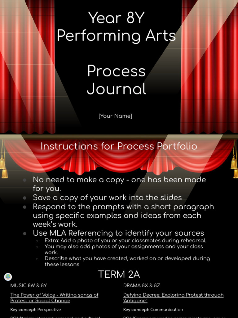 Year 8 - Protest Songs - Process Journal | PDF