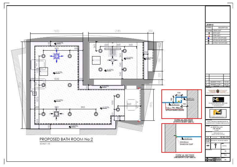 Mwp Rp Pc m4 Sd Rcp 0002 01 (Toilet 2 Rcp Layout) 1 | PDF