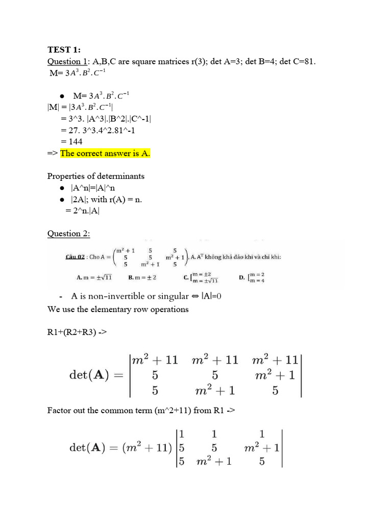 Group 1 | PDF | Matrix (Mathematics) | Functions And Mappings