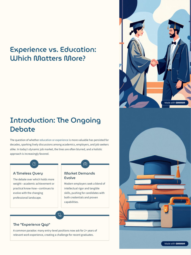 Experience vs Education Which Matters More | PDF | Skill | Learning