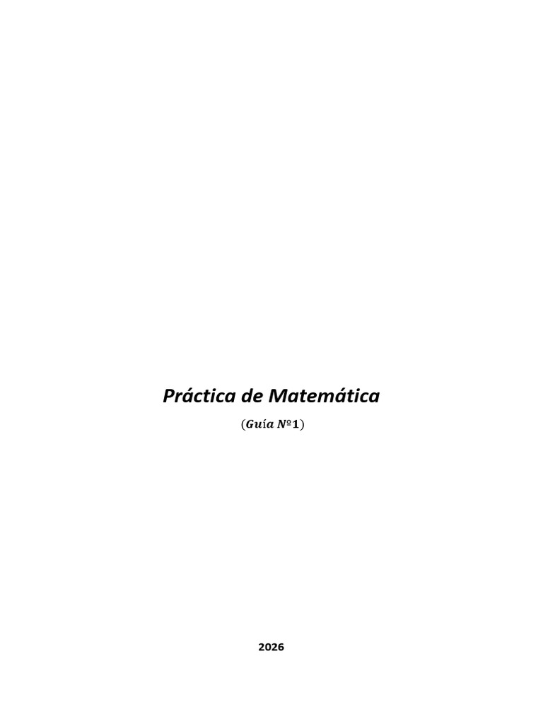 Práctica de Matemática - Guía | PDF