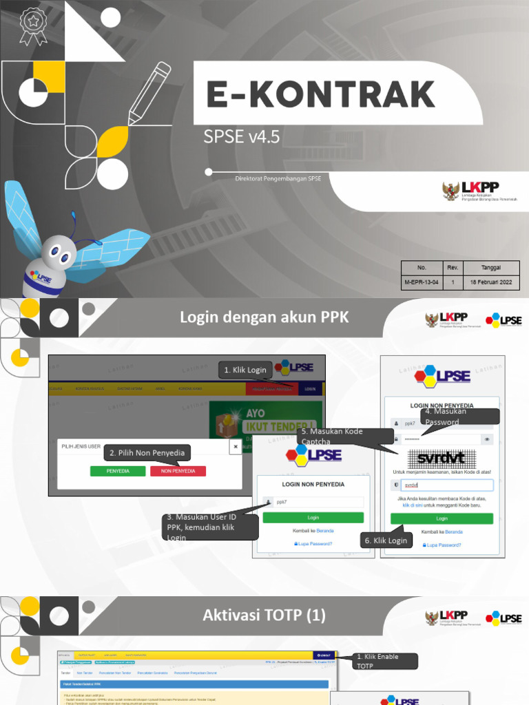 E-Kontrak SPSE v4.5 | PDF