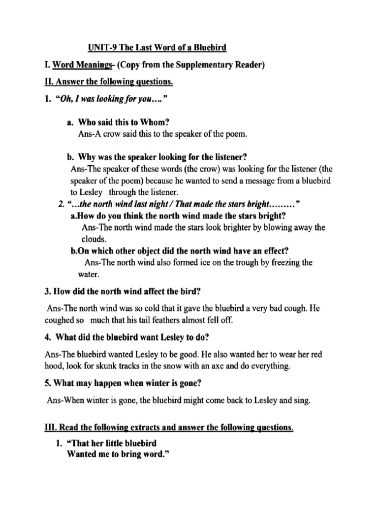blue bird | PDF | Poetry