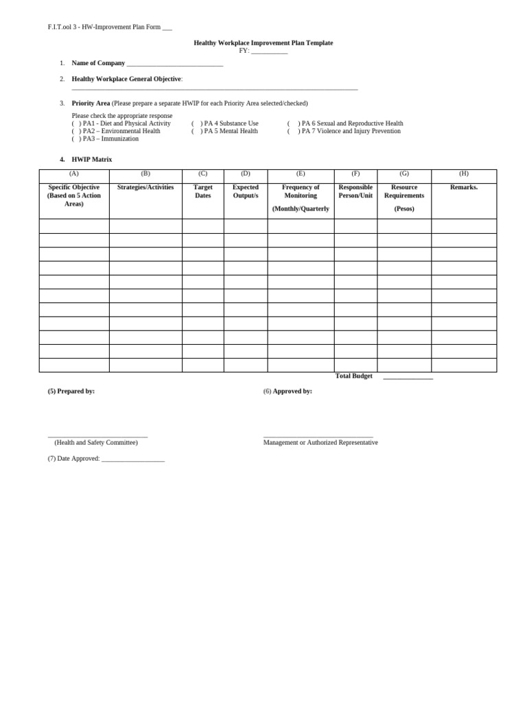 FITool 3 HWIP Template (1) | PDF