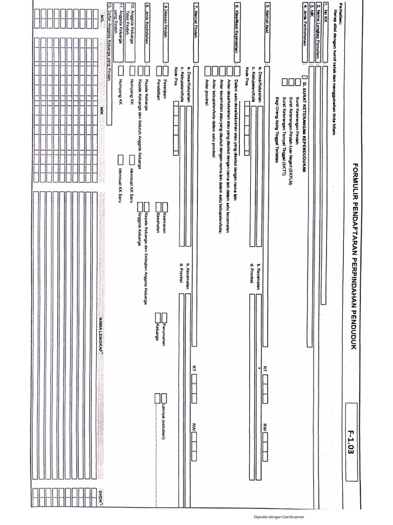 F103 (Pindah Kelkec) | PDF