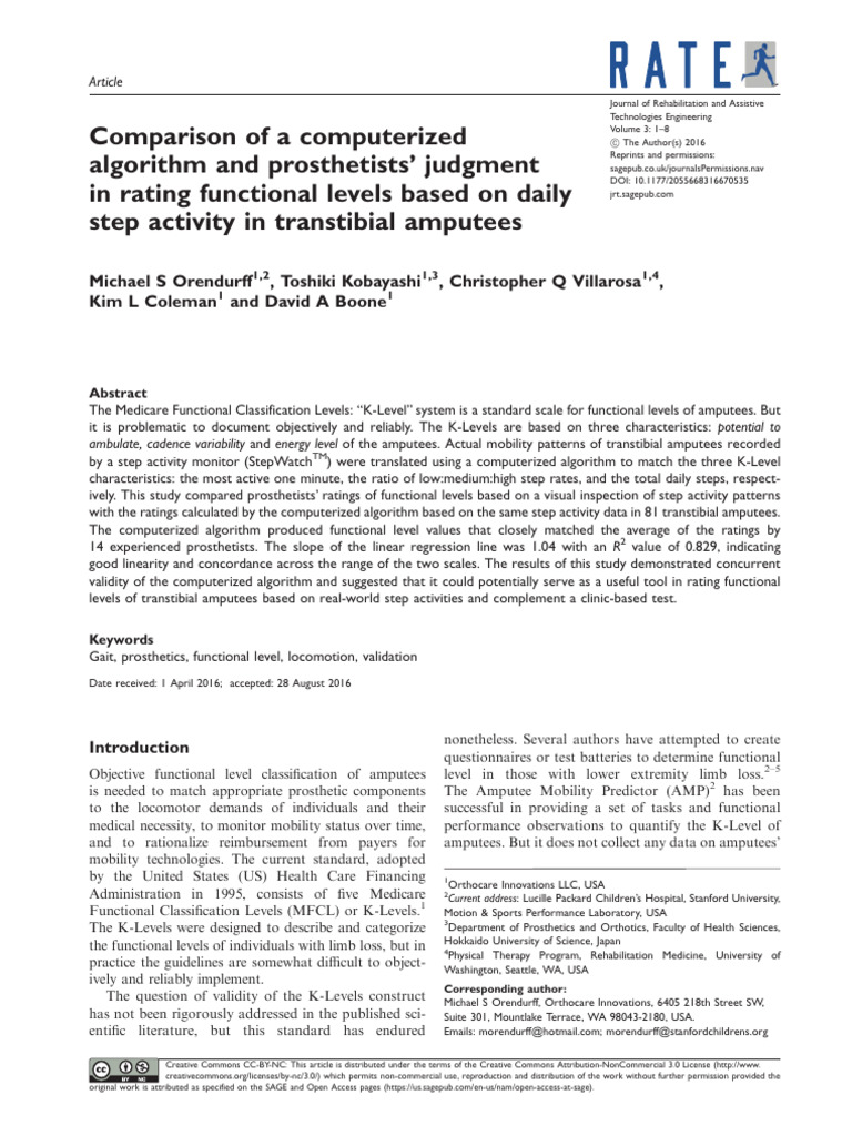 k level | PDF | Prosthesis