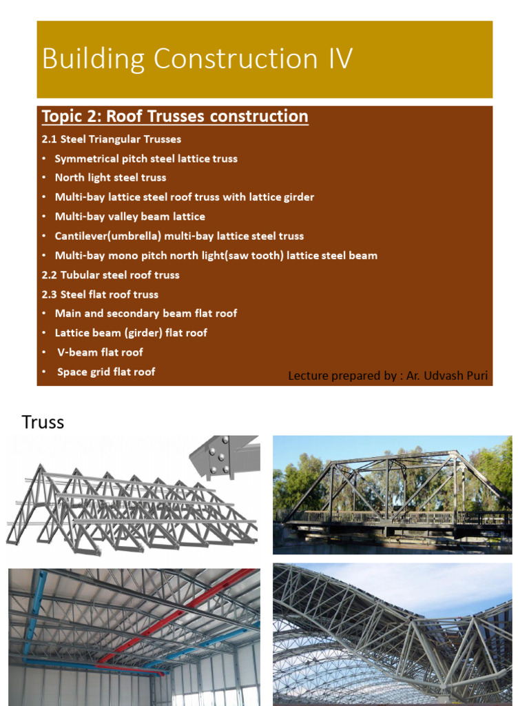 Unit 2 Truss Building Construction IVF | PDF | Truss | Beam (Structure)