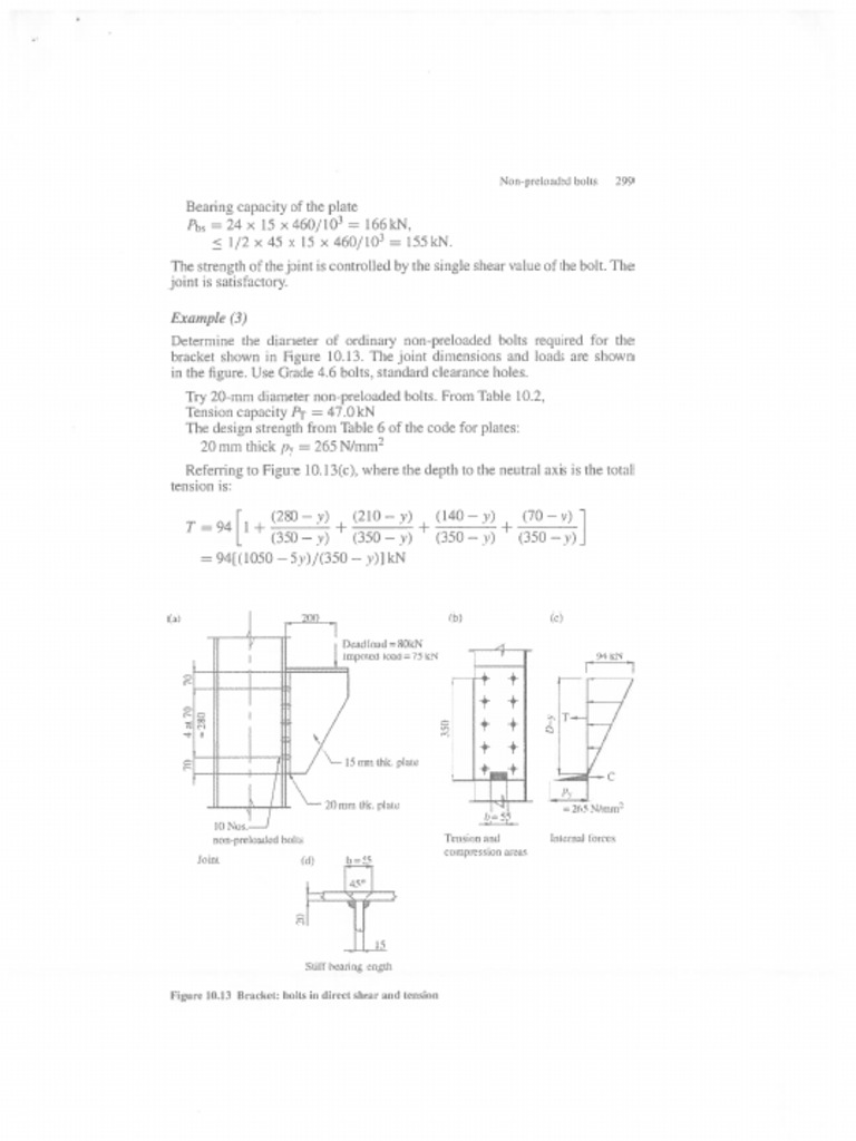 Bolt Steel Connection | PDF