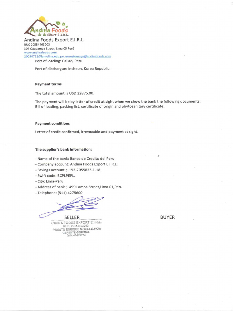 Contract Dried Ginger Flakes 2 | PDF