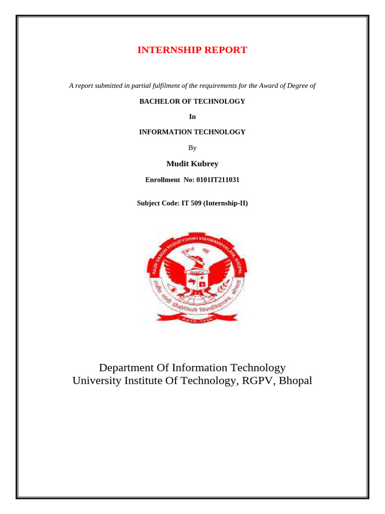 Mudit Internship Report | PDF | User Interface | User Interface Design