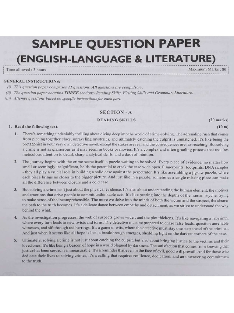 Sample Papers | PDF