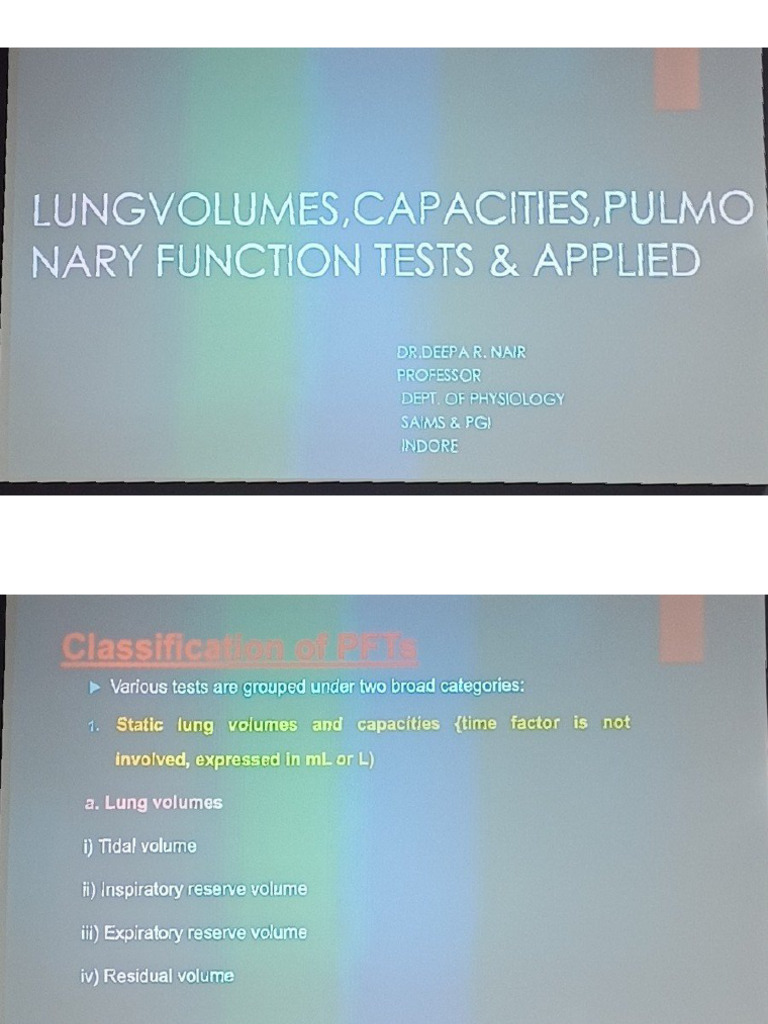 Pulmonary Function Test | PDF