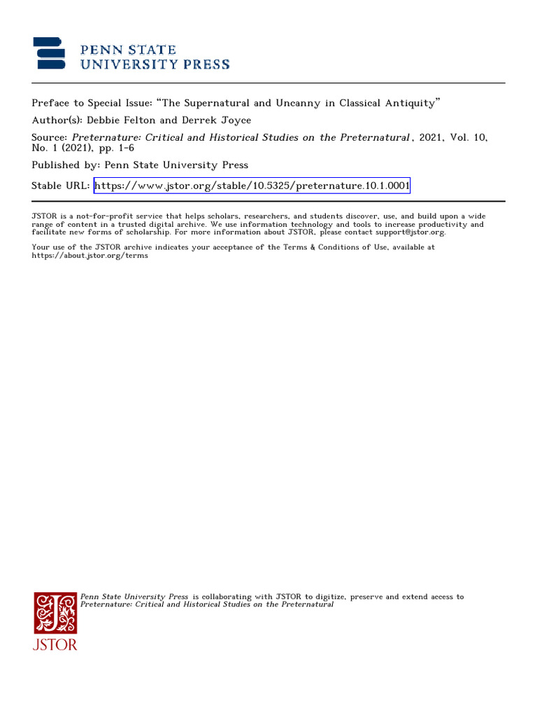 Felton & Joyce 2021 Preface to Special Issue 