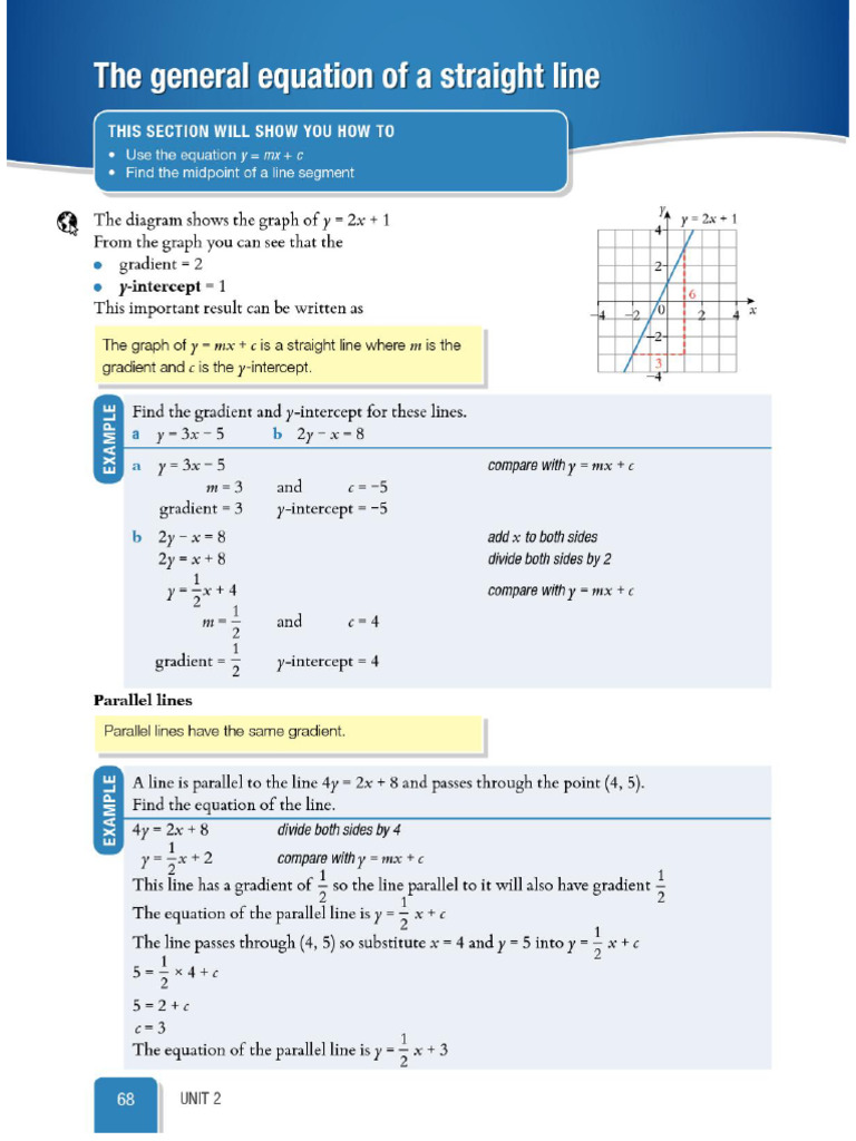 General Equation of A Straight Line | PDF