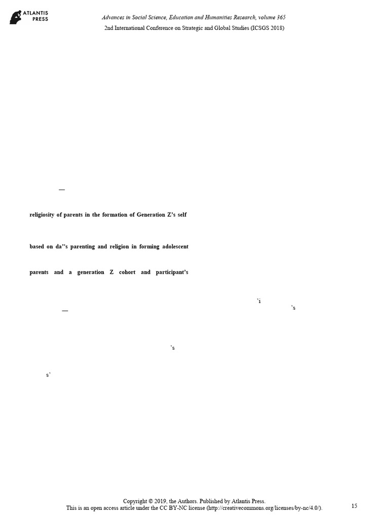 Self Concept Gen Z in Religiosity and Parenting | PDF | Adolescence ...