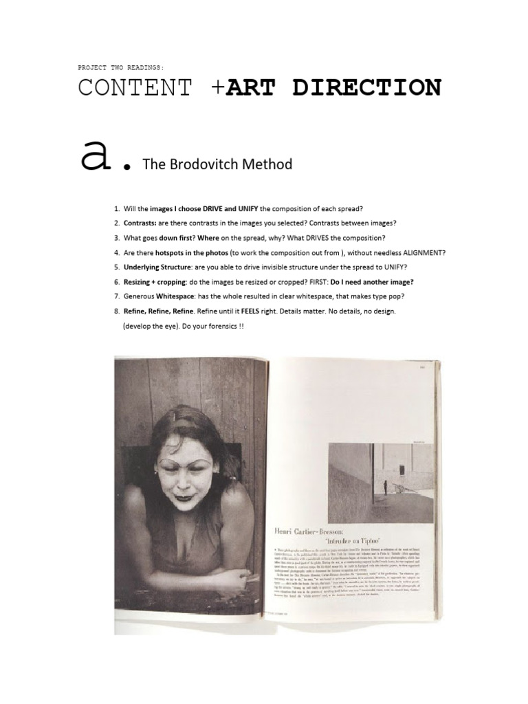 Iat238 Project2 The Brodovitch - Method | PDF | Composition (Visual Arts)
