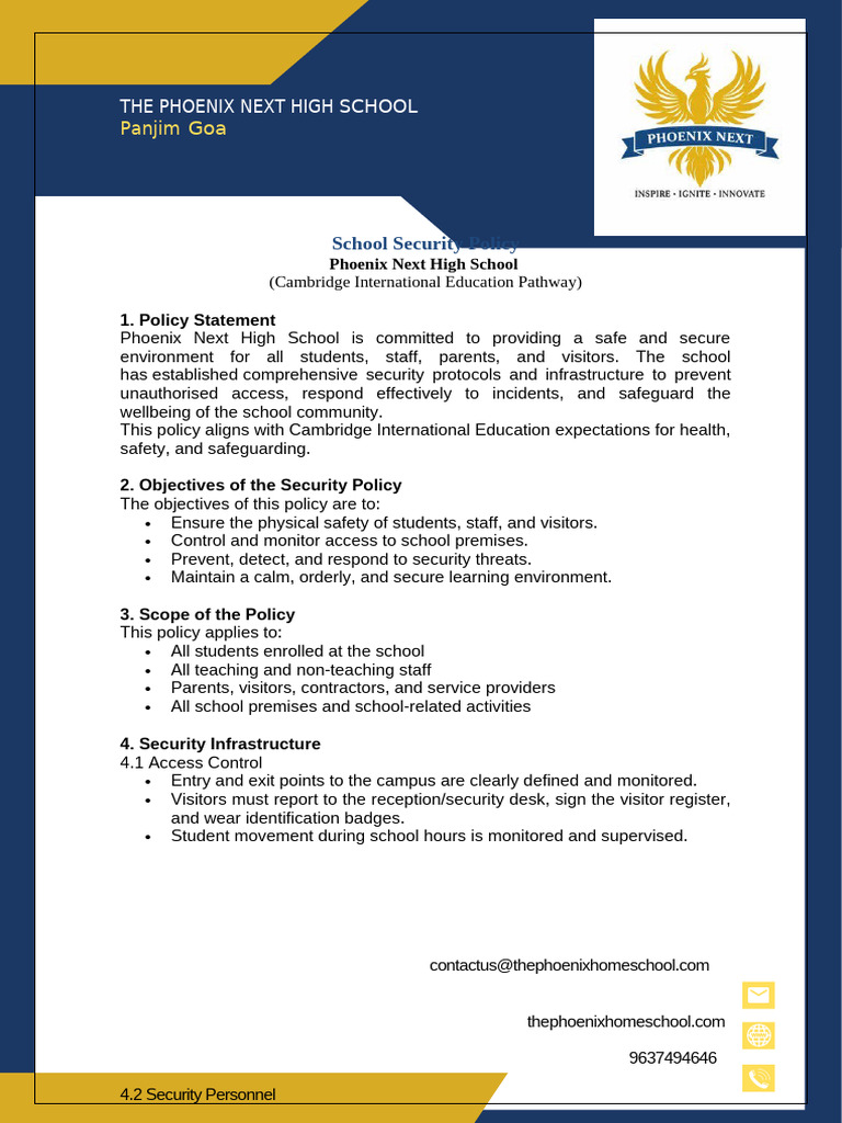 25 School Security Policy 2 | PDF | Closed Circuit Television | Securities