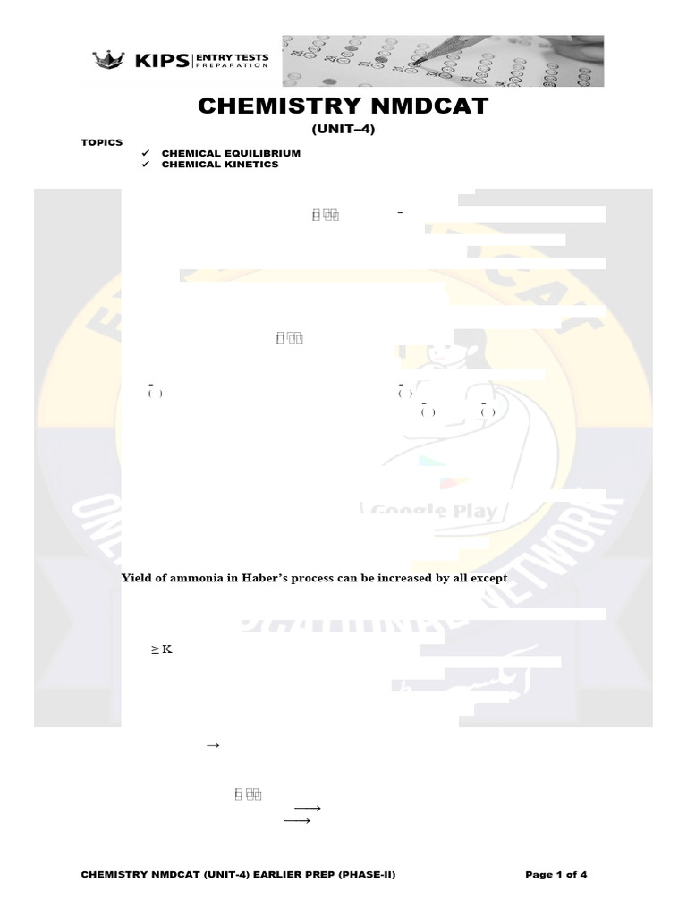 Unit-4 Chemistry Student | PDF | Chemical Equilibrium | Acid