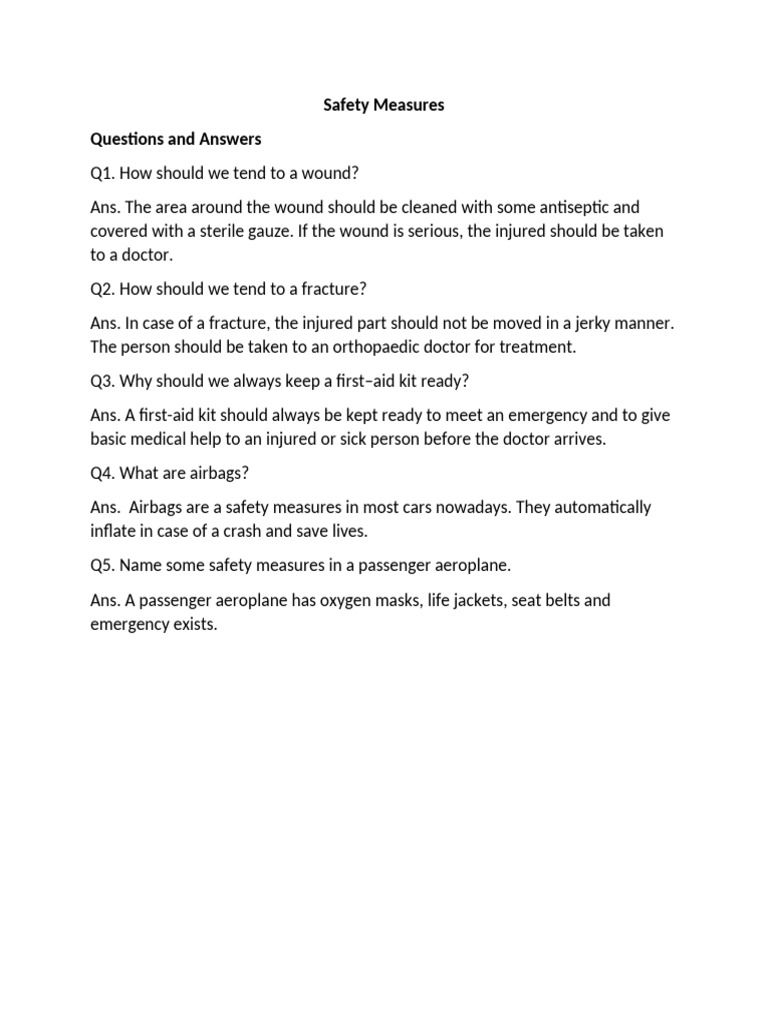 Safety Measures | PDF