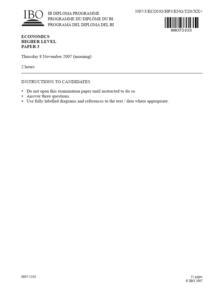 Economics Paper 3 HL | PDF | Deficit Spending | Recession