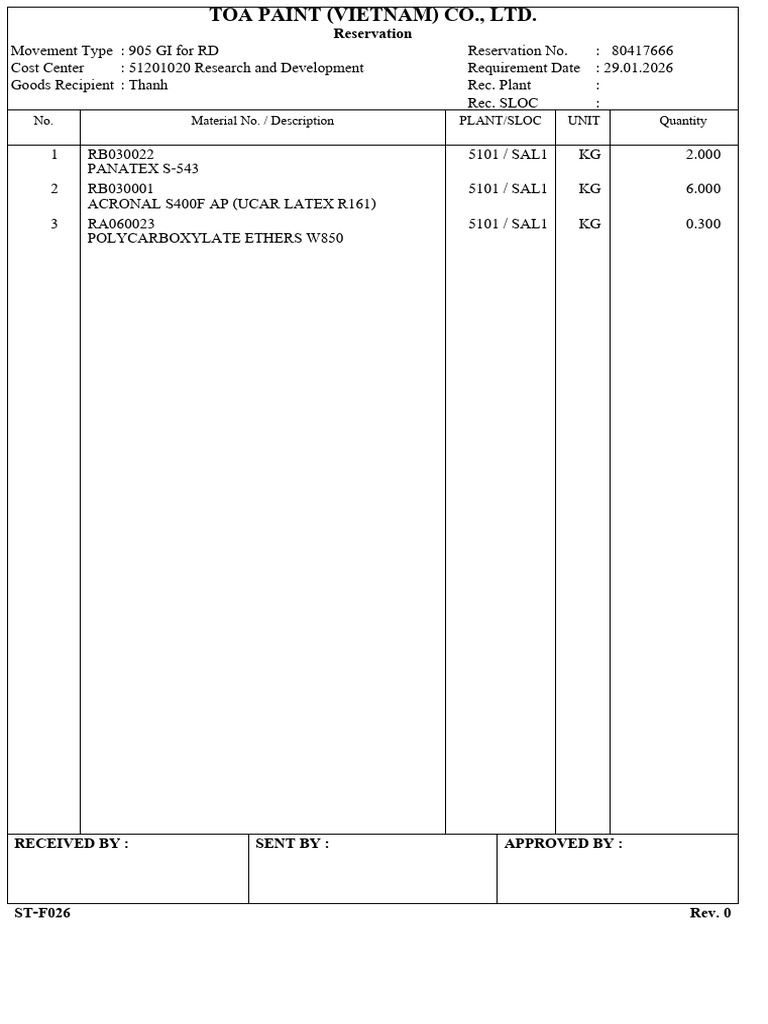 Reservation No. 1 | PDF