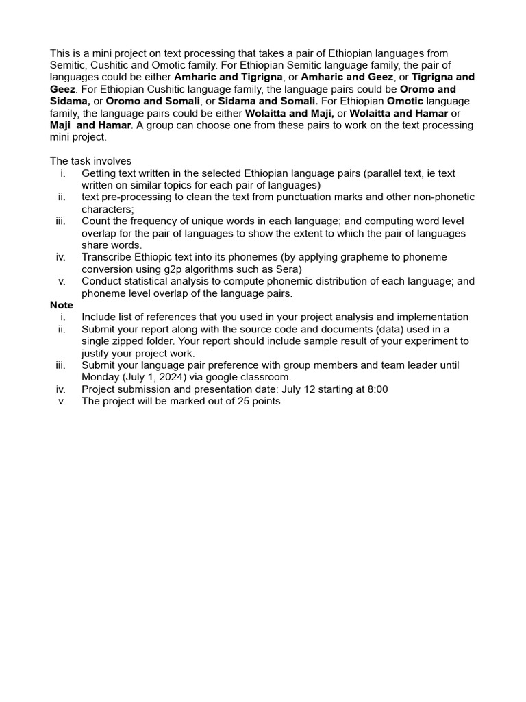 Text Processing Mini Project.docx (1) | PDF