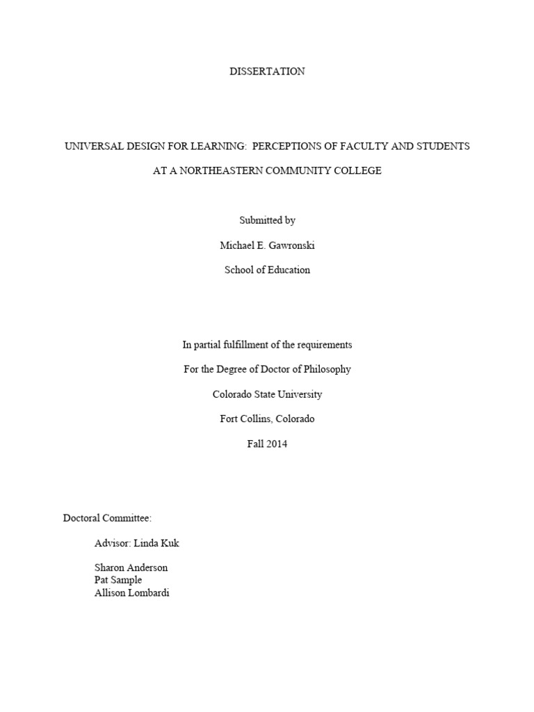 Gawronski Colostate 0053A 12736 | PDF | Learning | Curriculum
