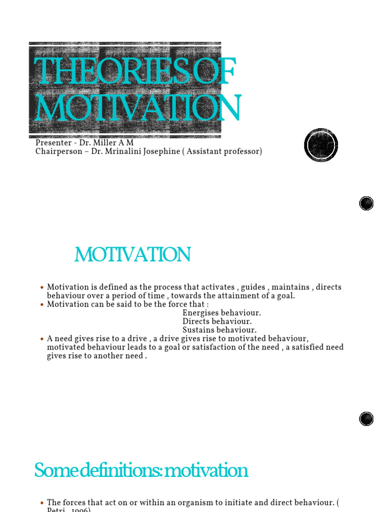 Motivation Theories .PPTX - 20260216 - 082108 - 0000 | PDF | Instinct ...