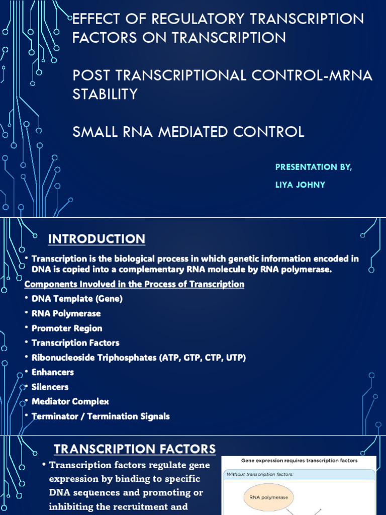 Molecular Biology Liya | PDF | Messenger Rna | Regulation Of Gene ...