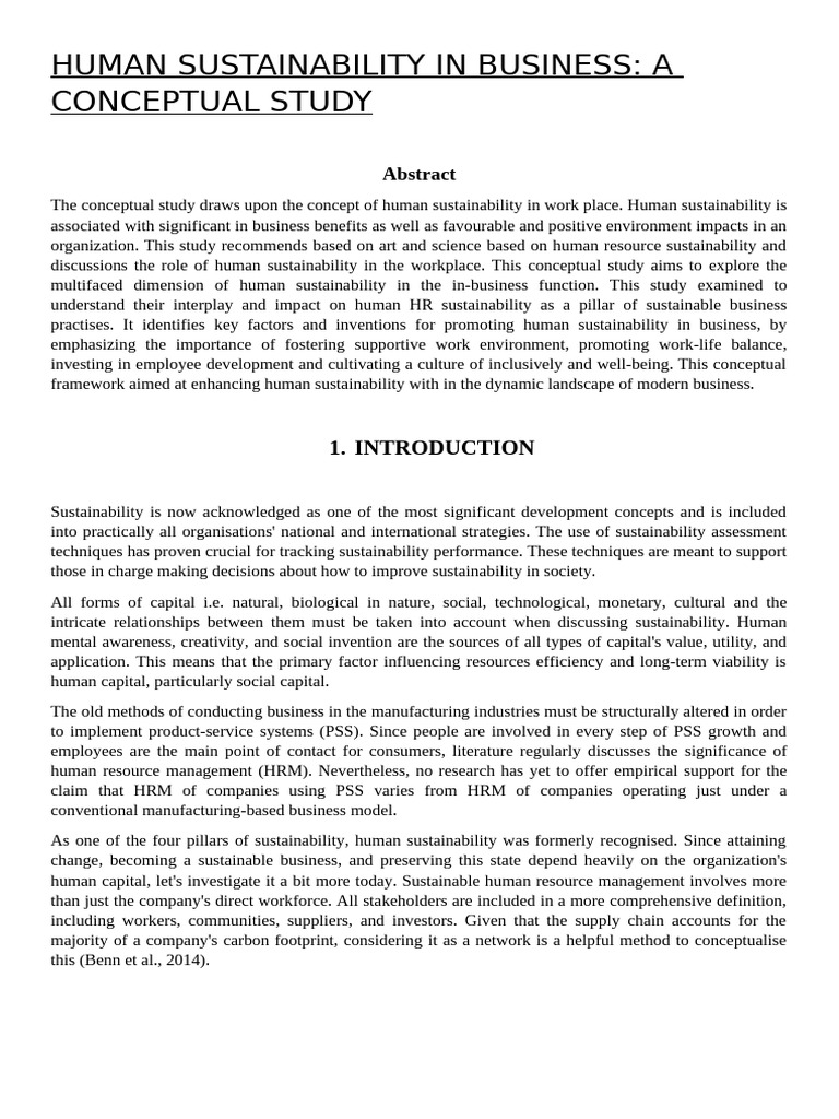 Human Sustainability in Business | PDF | Sustainability | Corporate ...