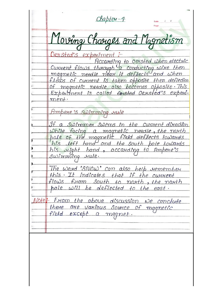 NCERT Class 12 Physics Chapter 4 Moving Charges and Magnetism ...