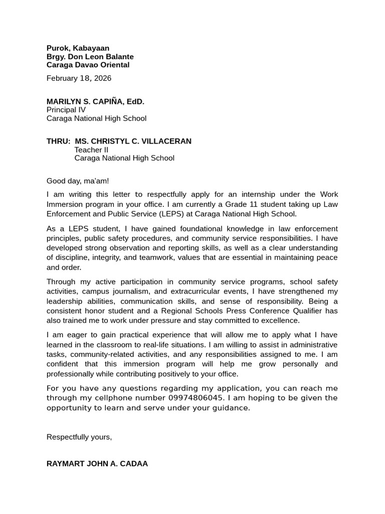Cadaa Letter | PDF