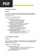 Routine vs Non-Routine Work Tasks Guide | PDF