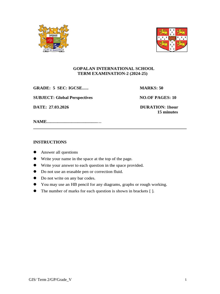 GP Term 2 Paper Revised | PDF | Child Labour